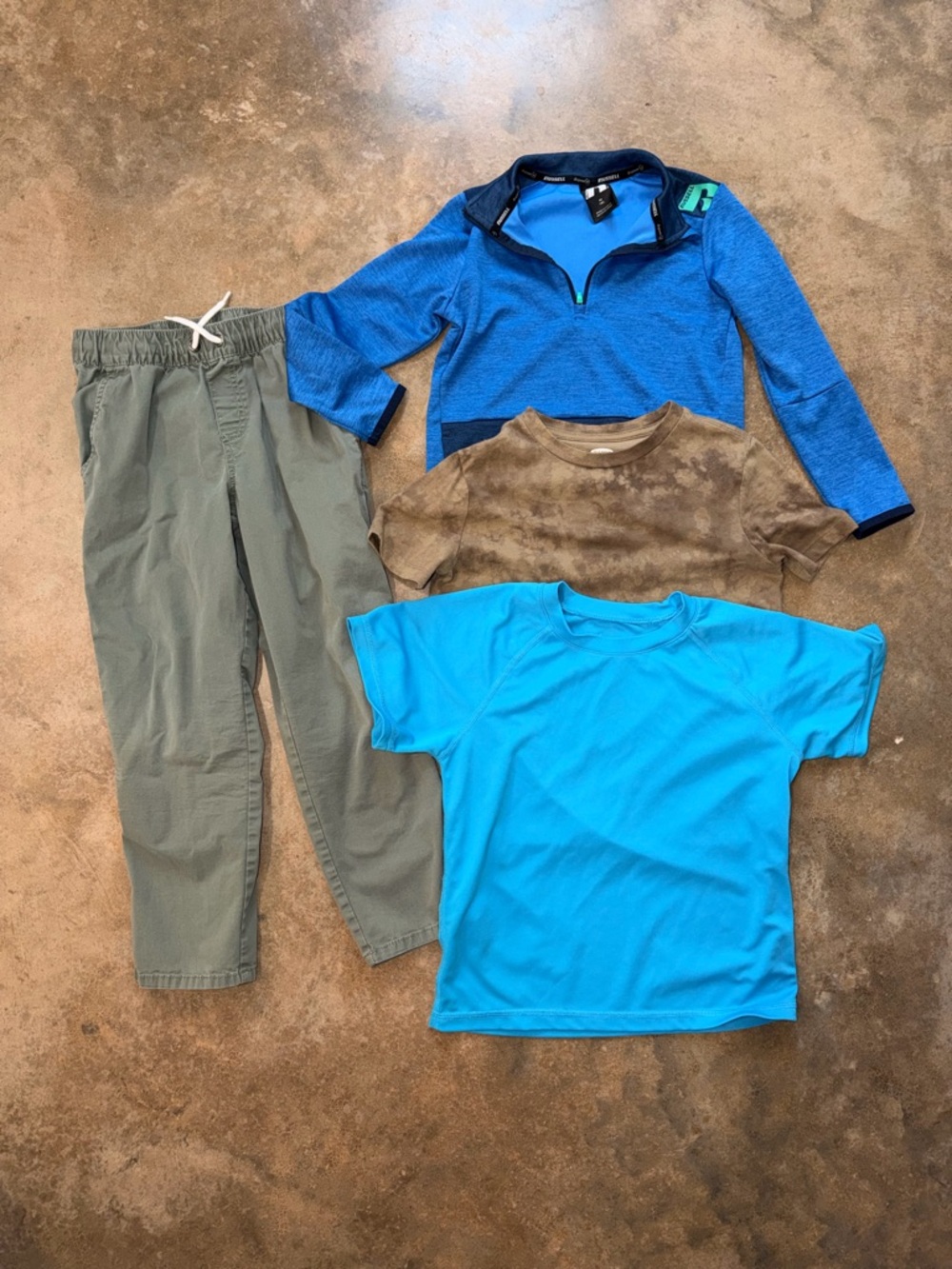 Boys Size 8 Clothing Bundle – 4pc Summer Outfits Tees + Pants Athletic Casual